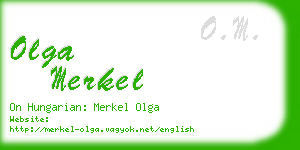 olga merkel business card